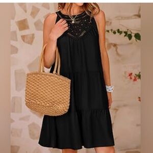 BTFBM black crochet shift Dress